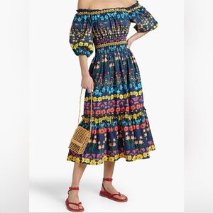 Cara Cara Floral Off-Shoulder Midi Dress - Multicolor